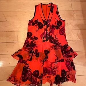 Orange black Karen Millen dress - HARDLY WORN